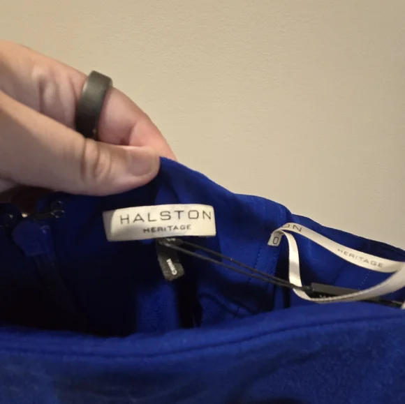 Halston Heritage Cobalt Blue Strapless Dress - Picture 8 of 12